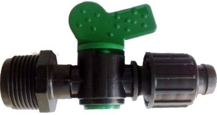 Conector registro inicial com rosca 3/4 para mangueira gotej