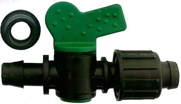 Conector inicial com registro para mangueira gotejadora P1